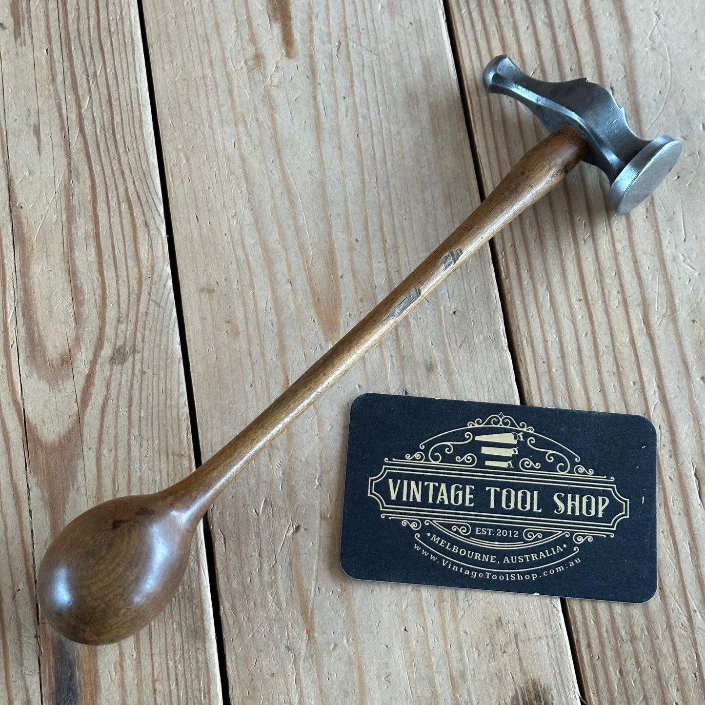 SOLD. D1856 GORGEOUS! Vintage small jewellers silversmiths Metalwork HAMMER by THEWLIS & Co