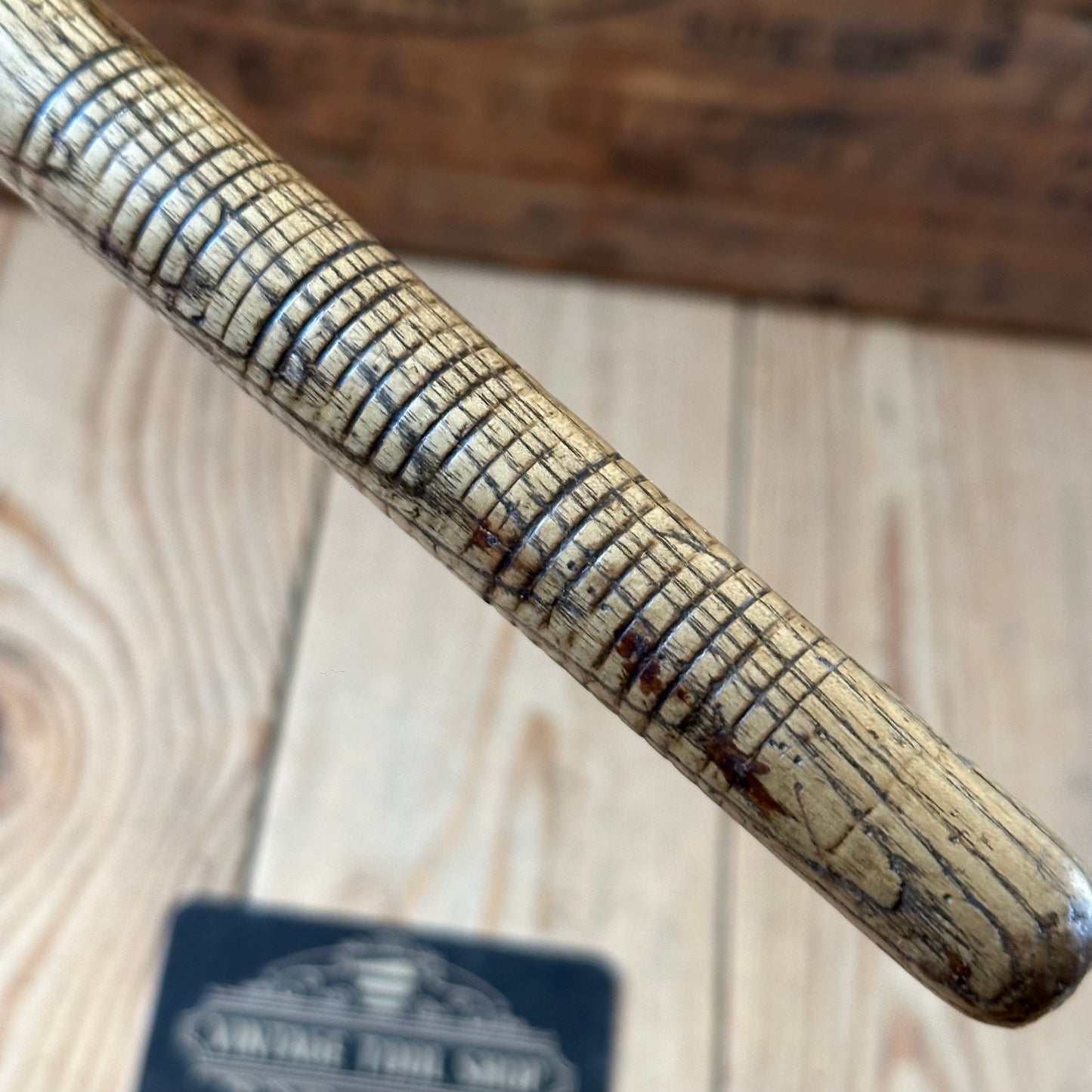 D2129 Vintage UPHOLSTERERS or SADDLERS HAMMER with a strapped head