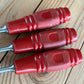 H1314 Vintage set of 3 red resin handle BEVEL CHISELS