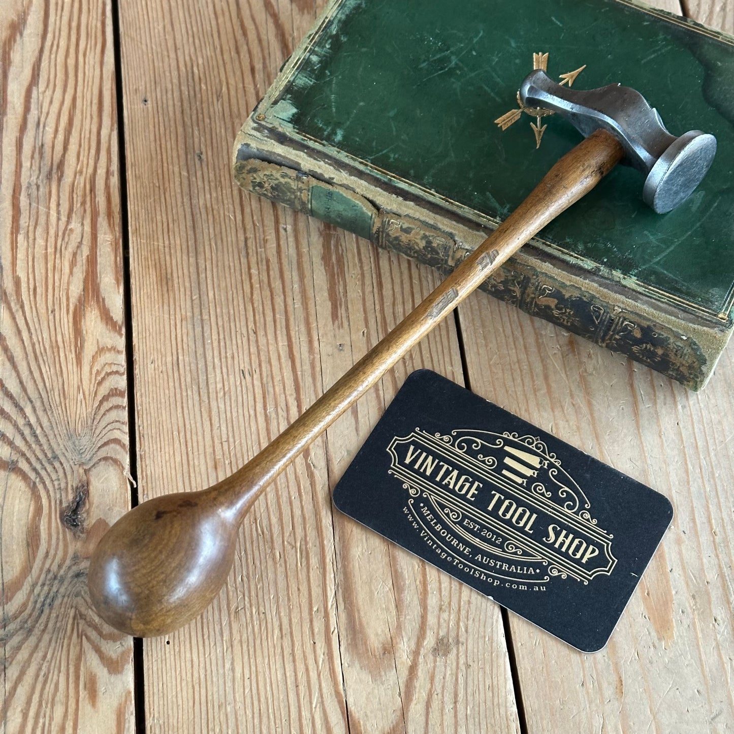 SOLD. D1856 GORGEOUS! Vintage small jewellers silversmiths Metalwork HAMMER by THEWLIS & Co