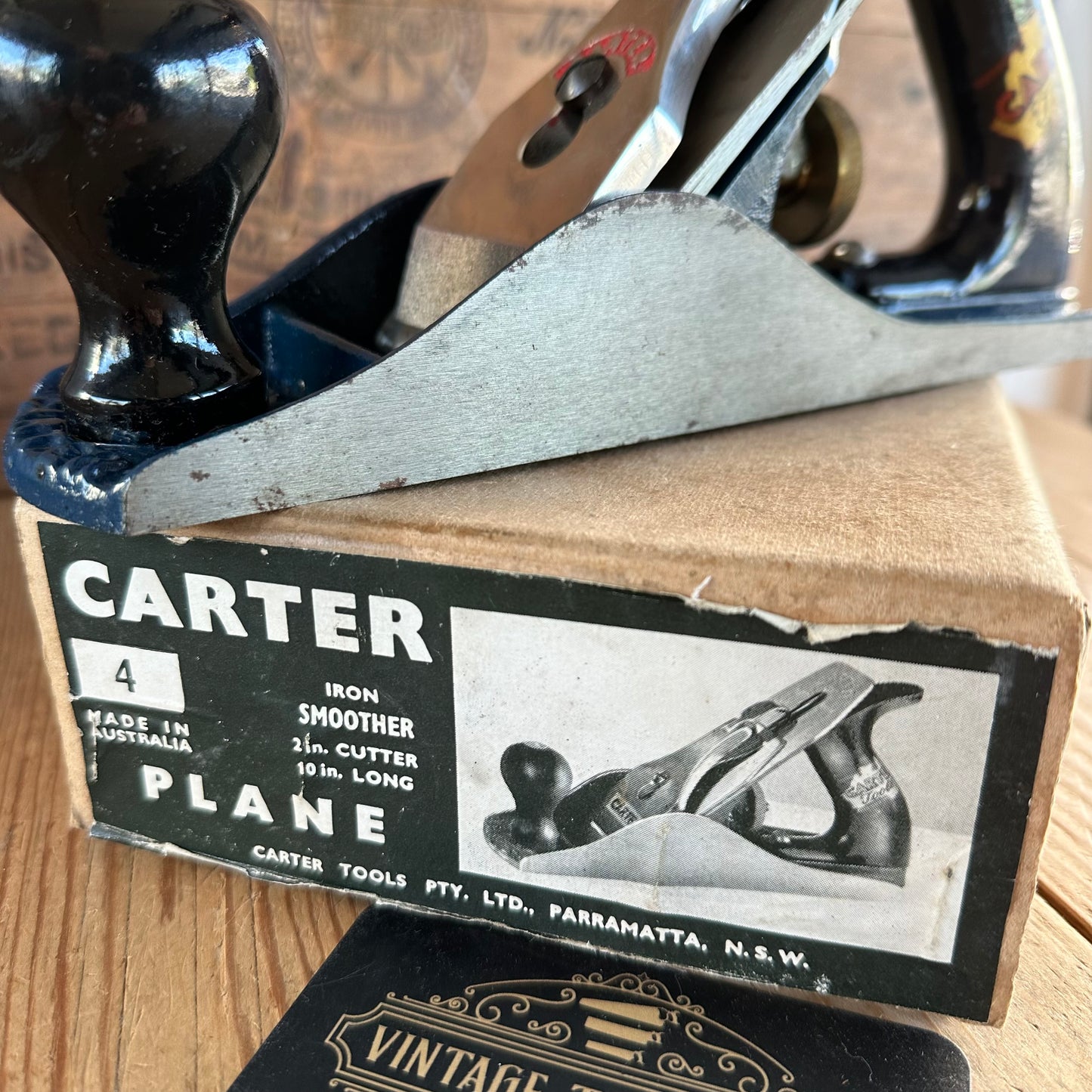 N1284 Vintage FINE! COLLECTOR GRADE 1945-1955 Australian CARTER No.4 plane IOB