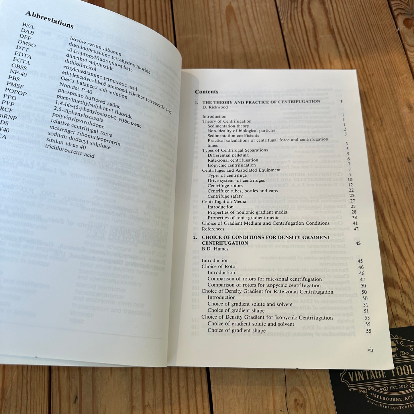 XBN7 Vintage 1984 Centrifugation a Practical Approach 2nd Edition BOOK by D.Rickwood