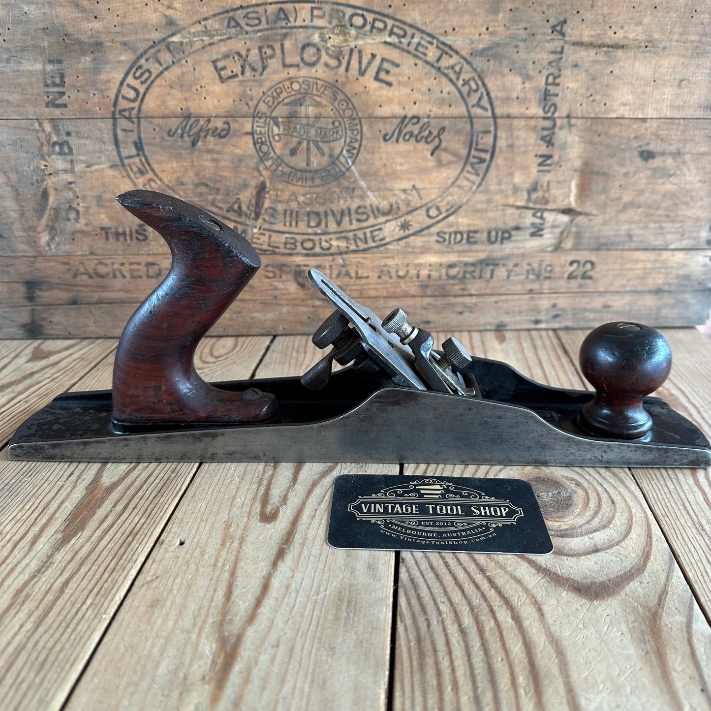 H172 Vintage SARGENT No:714 stay set jack PLANE with Mahogany handles