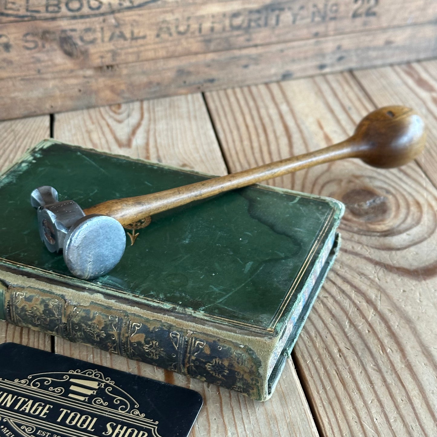 SOLD. D1856 GORGEOUS! Vintage small jewellers silversmiths Metalwork HAMMER by THEWLIS & Co