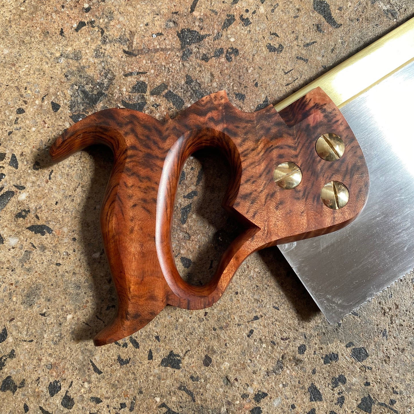 VHS194 HERITAGE SAWS Melbourne 14” KINGSTON 11ppi XCUT Carcass SAW with a Quilted TIGER MYRTLE handle