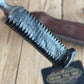 JMB17 NEW! Blacksmith made HAND FORGED high tensile steel CHISEL handmade genuine leather SHEATH. Made by BONESAW
