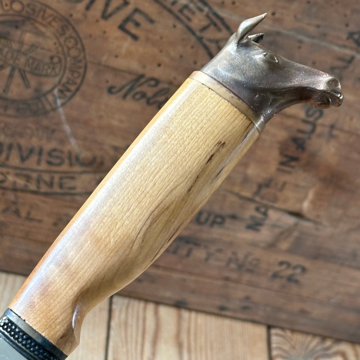 K41 Vintage Original Finnish MARTTIINI FINLAND Horse HEAD Puukko KNIFE