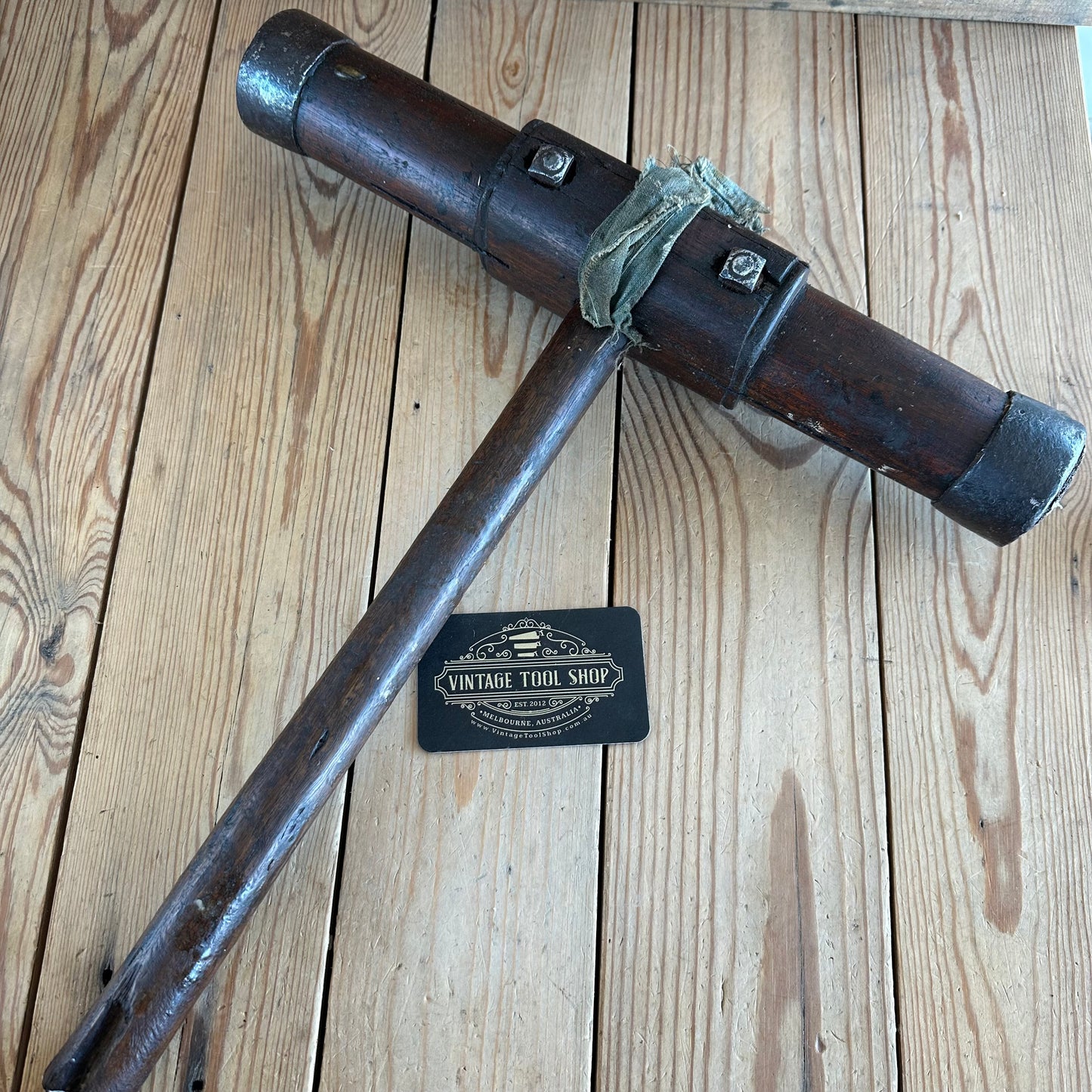 H2343 Antique CAULKING MALLET shipwrights tool