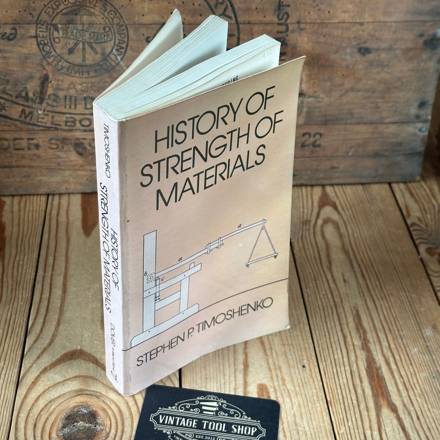 XBN27 Vintage 1983 History of Strength of Materials BOOK by S.P.Timoshenko