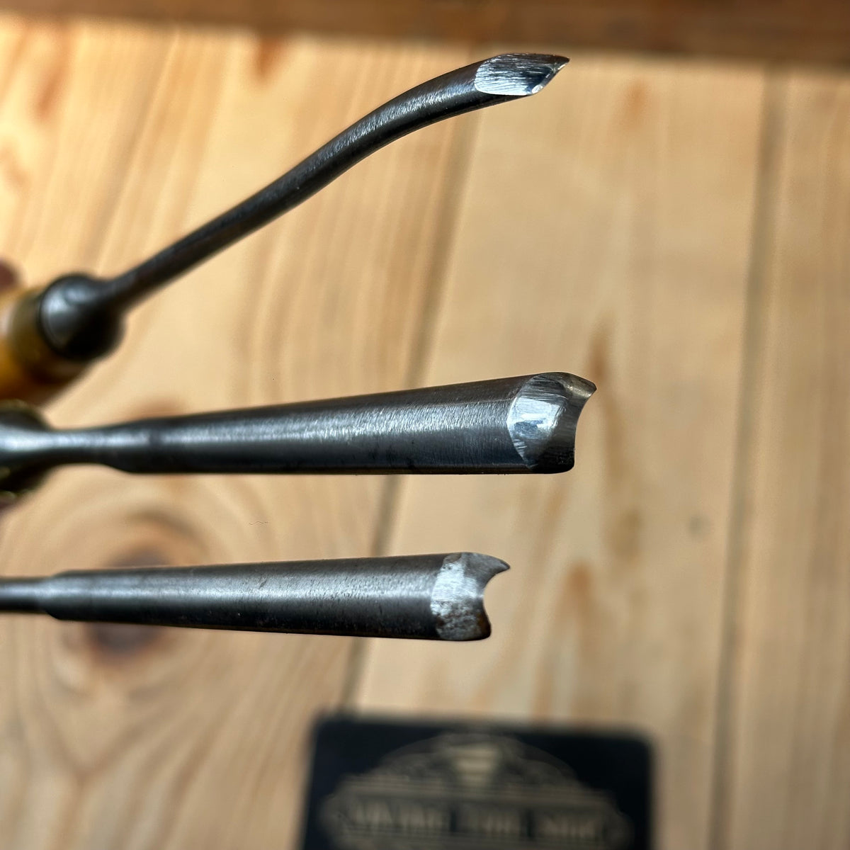 H2571 Vintage set of 6 MARPLES England Boxwood Handled Carving GOUGES CHISELS