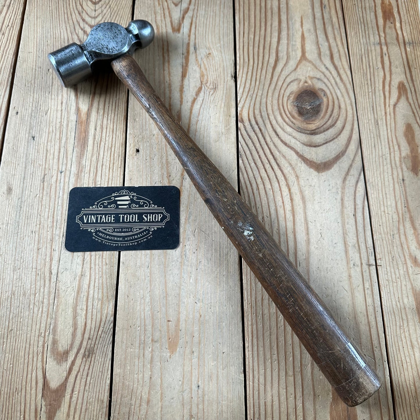 H2392 Vintage RAILROAD FINISH CHENEY USA ball peen HAMMER