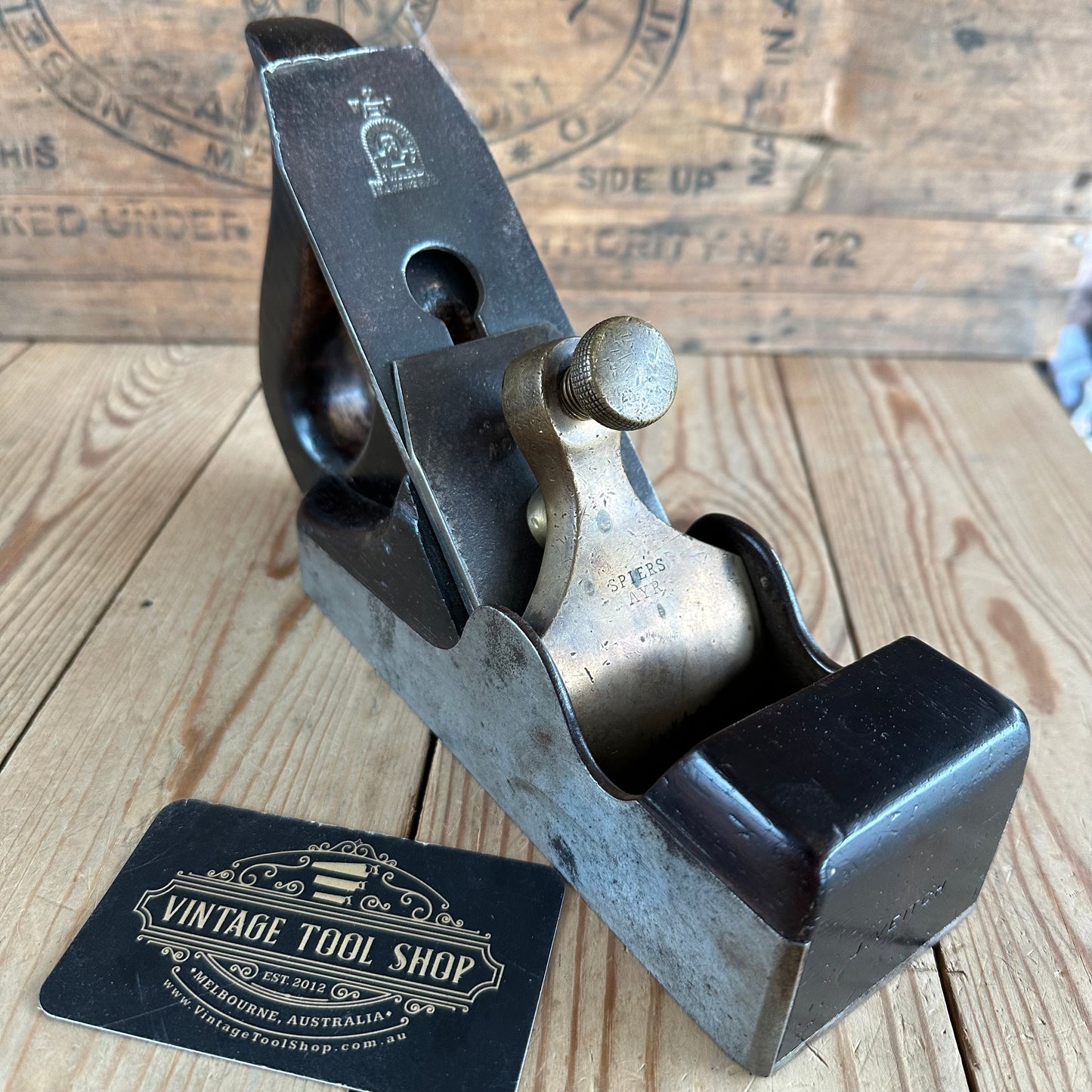 N1151 Antique SPIERS AYR No:7 Infill SMOOTHING plane with Rosewood infill