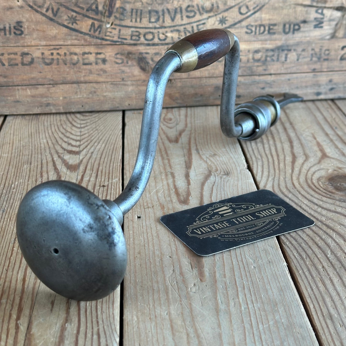 SOLD. H2007 EARLY! Antique 1867-1878 MILLERS FALLS USA No.4 ROSE CHUCK BRACE DRILL