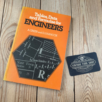 XBN85 Vintage 1977 BOOK Tables, Data and Formulae for ENGINEERS by A.Greer & D.J.Hancox