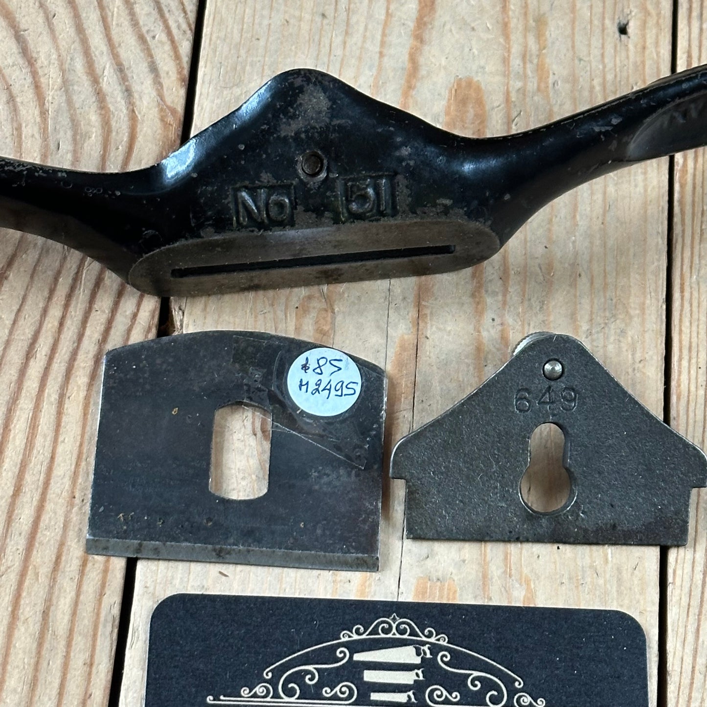 H2495 Vintage STANLEY Canada Sweetheart era No.51 flat SPOKESHAVE spoke shave