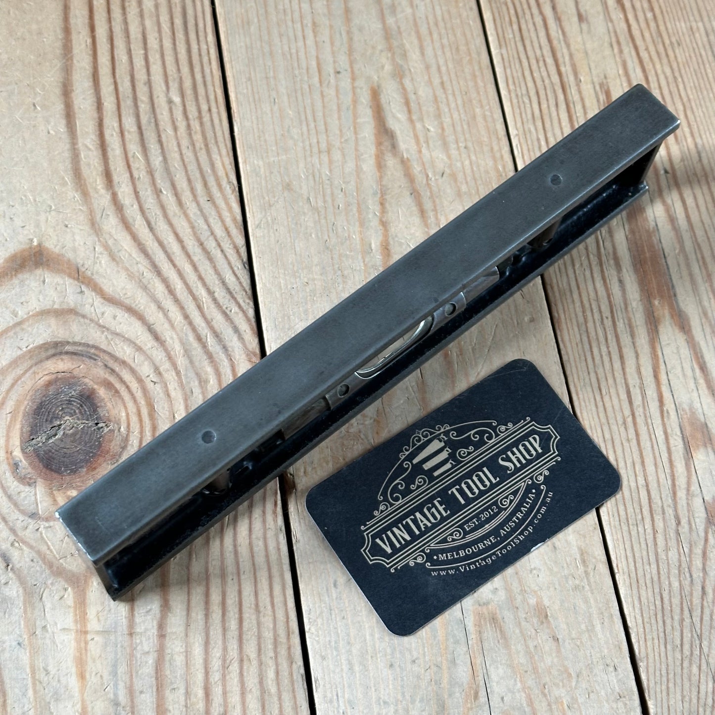 H2501 COOL! Vintage STANLEY No:36G 9” engineers METAL SPIRIT LEVEL