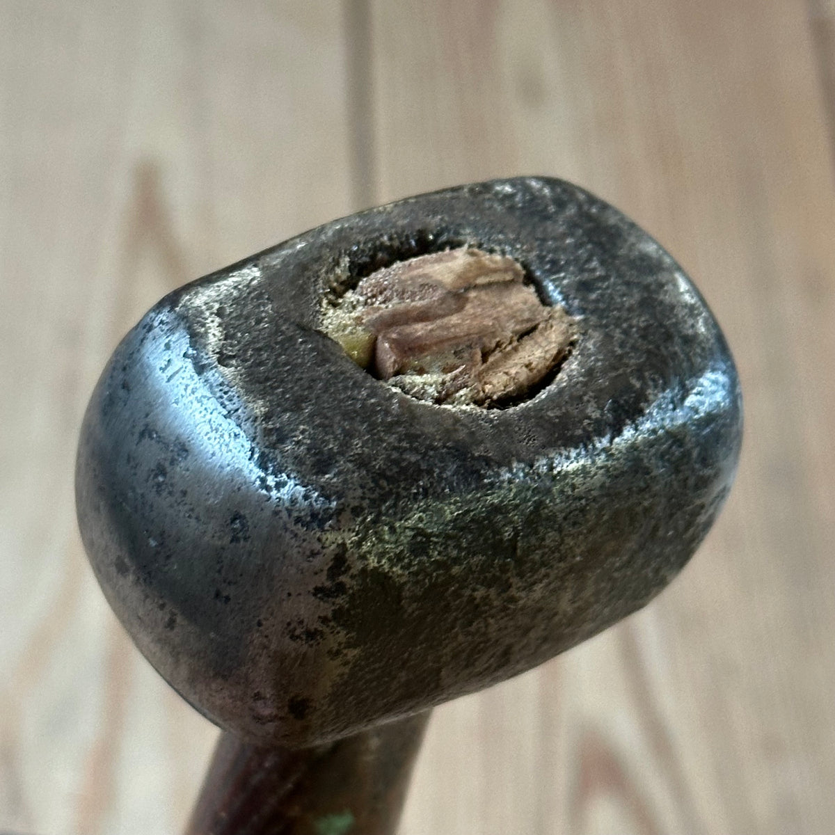 Y436 GORGEOUS! Worn Antique FRENCH Metalwork Shaping HAMMER