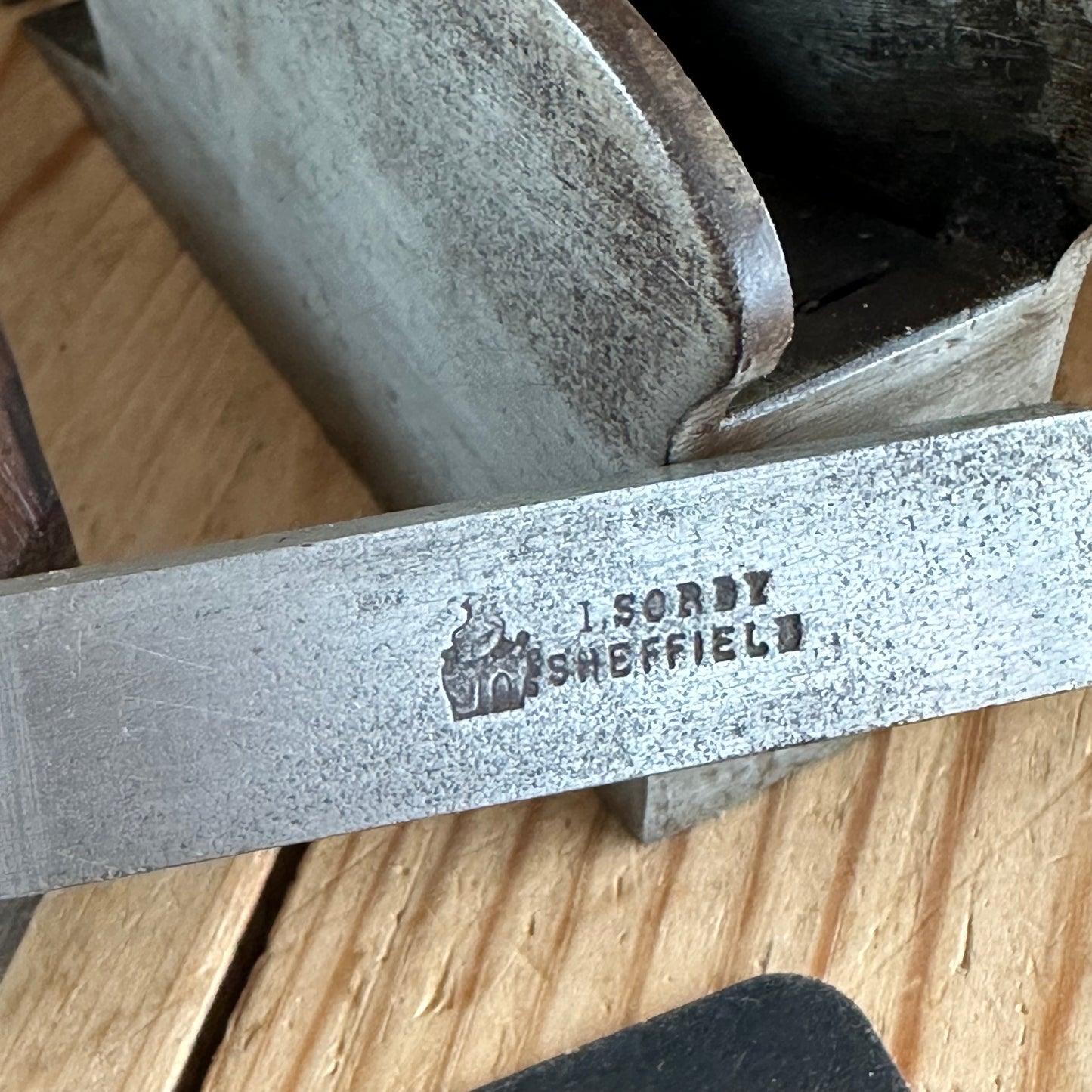 N1158 UNIQUE! Antique PATENT METAL probably NORRIS INFILL Shoulder PLANE I.SORBY blade