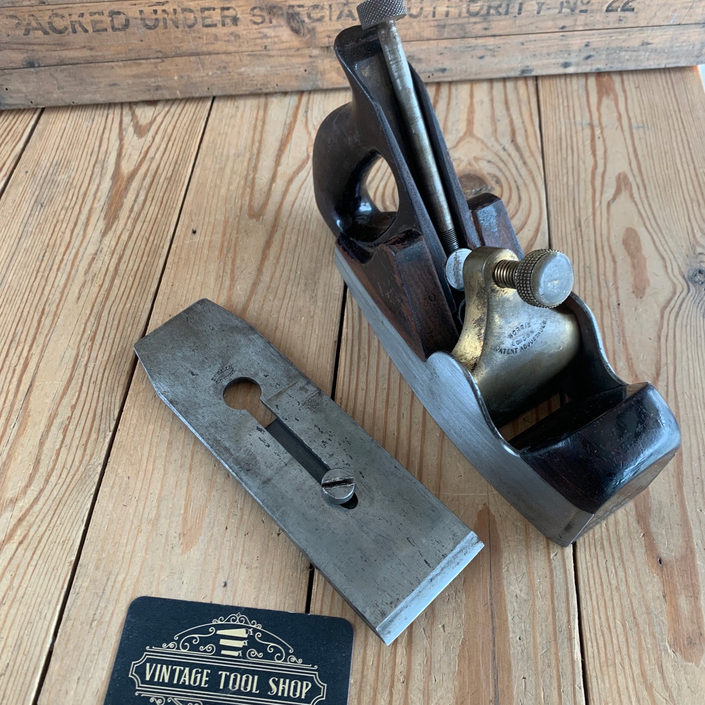 SOLD H550 Antique NORRIS London A5 Infill Smoothing PLANE IOB