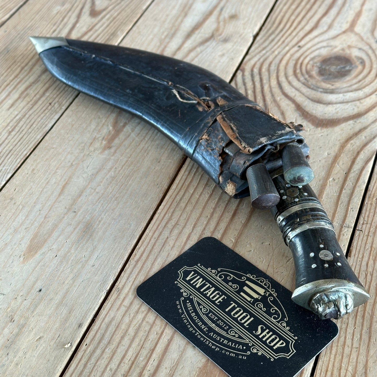 SOLD H1214 Vintage KHUKURI / Khukri Nepalese KNIFE SET