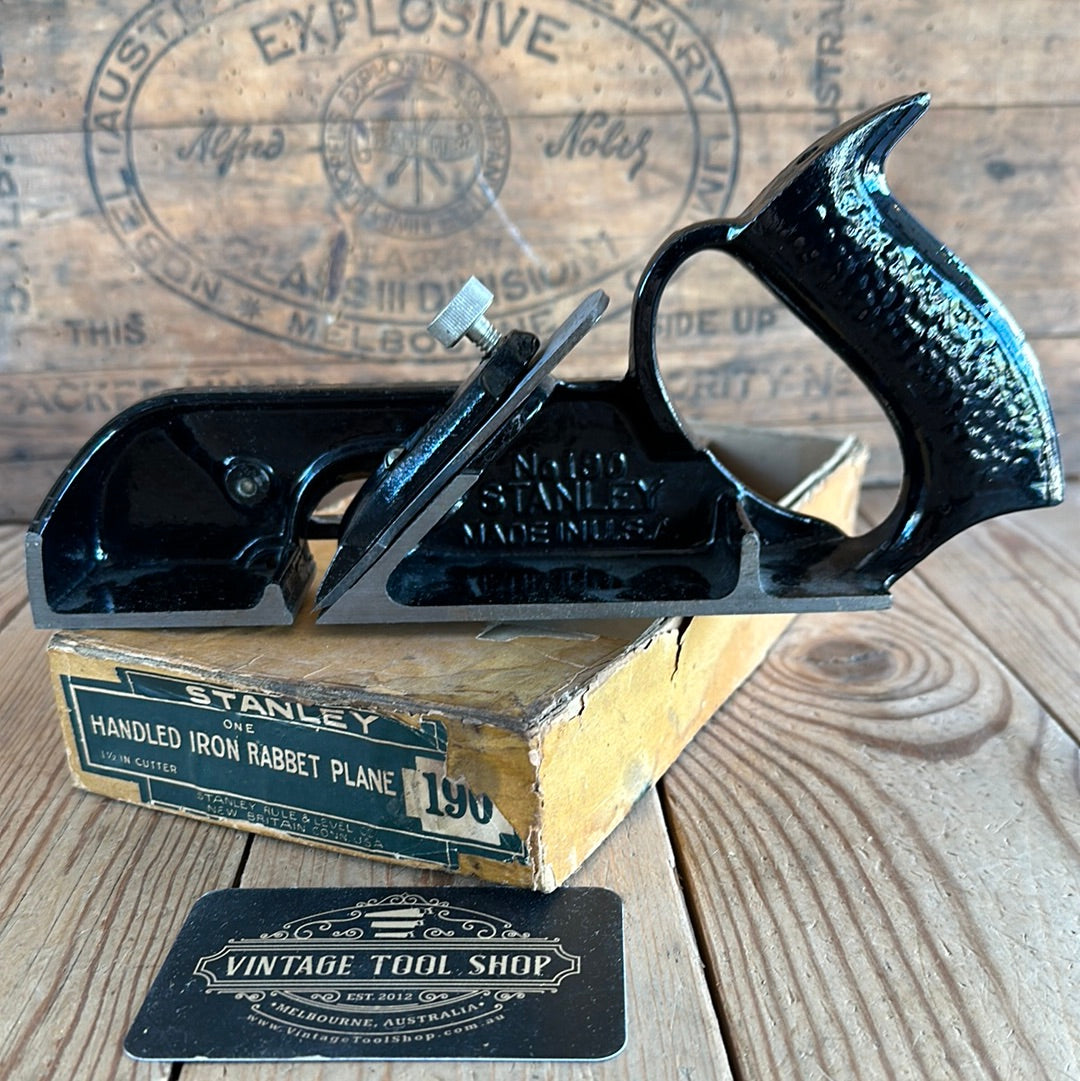 SOLD N1071 Vintage STANLEY USA No.190 rabbet REBATE plane IOB – Vintage ...