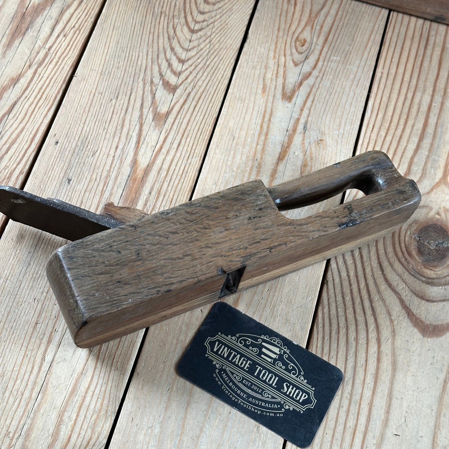 Y1538  Antique FRENCH Wooden PLANE display