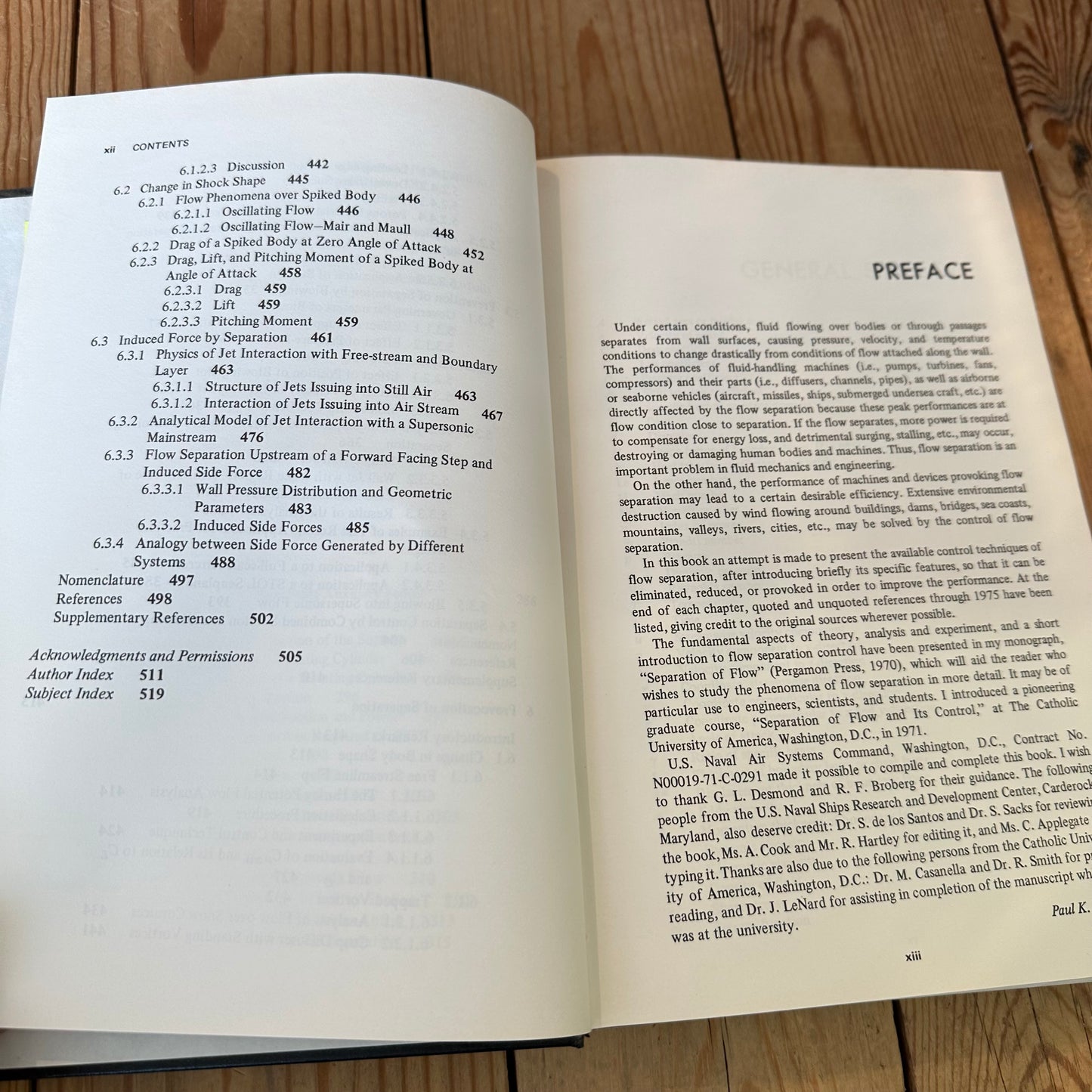XBN61 Vintage 1976 Control of Flow Separation BOOK by P.K.Chang