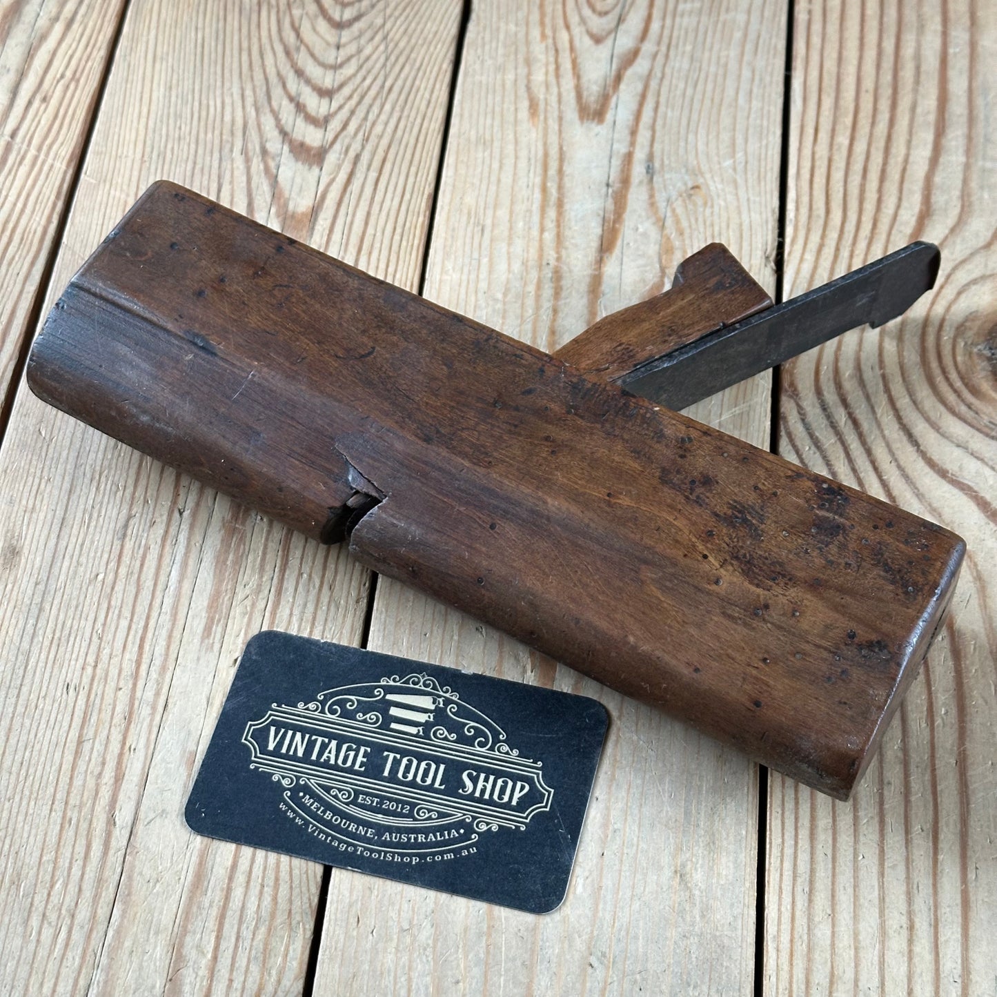 Y574 Antique FRENCH Wooden moulding PLANE display