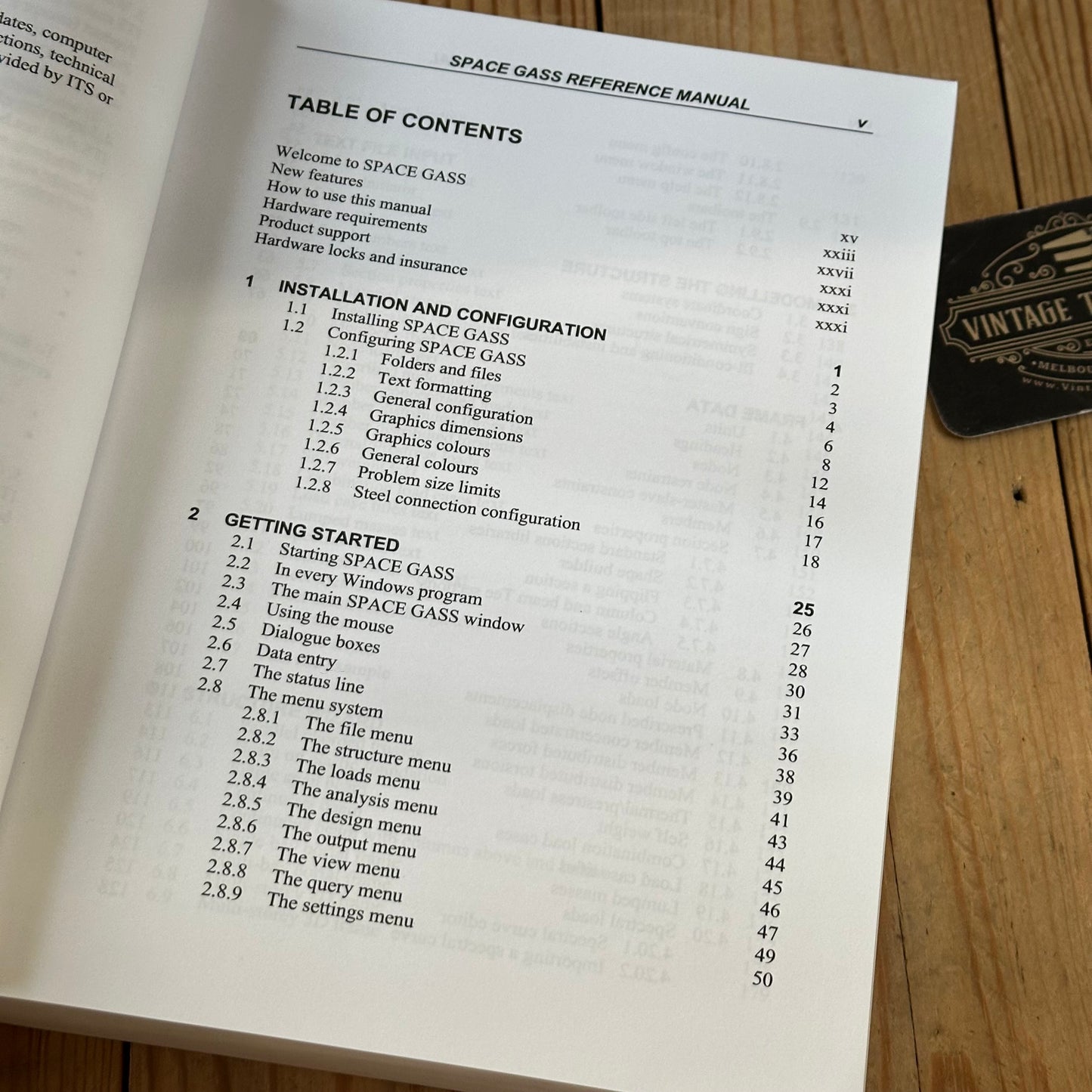 XBN151 Vintage BOOK SPACE GASS VERSION 8 Reference Manual