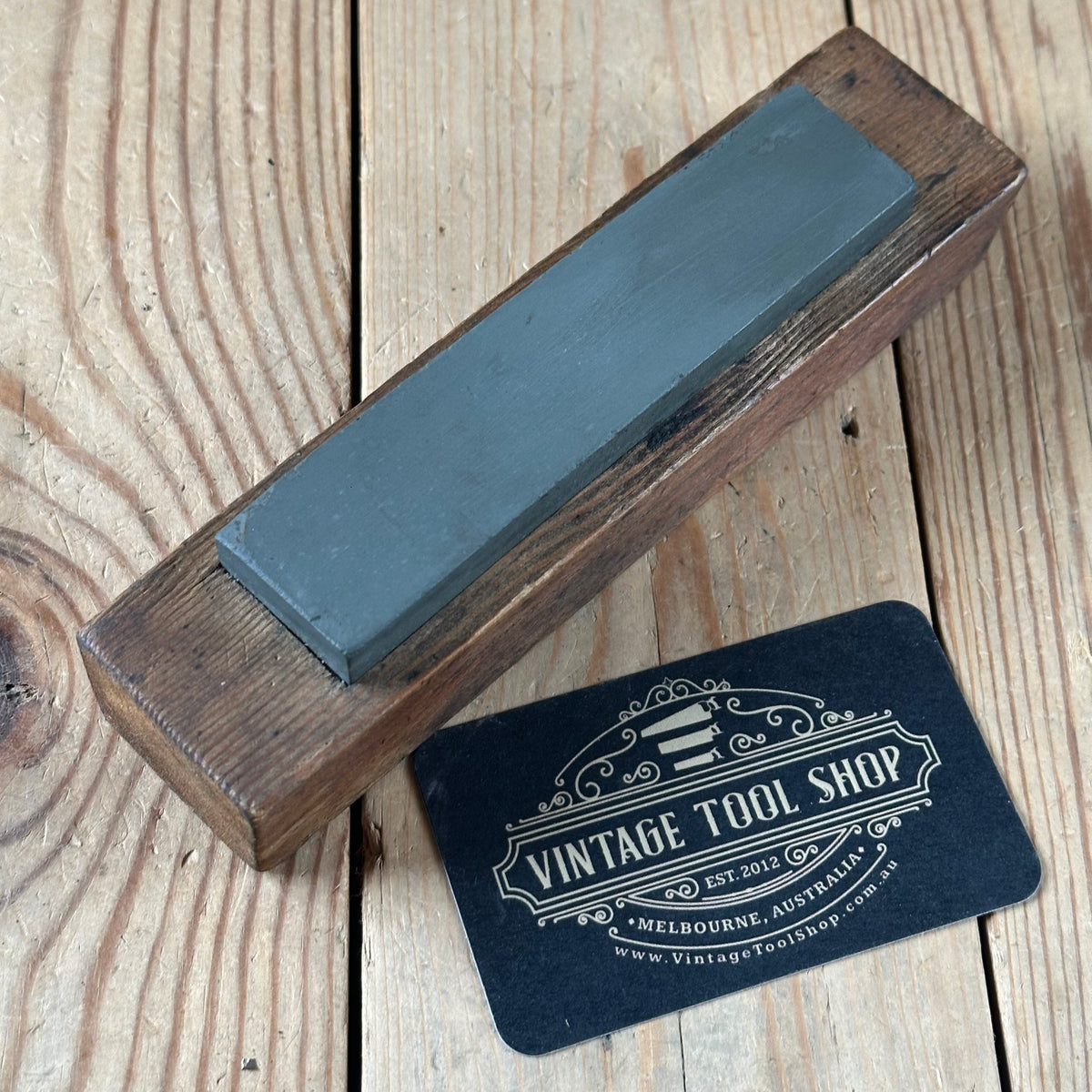 A402 GREEN! Vintage German Thuringian SLATE Razor BARBER HONE waterstone