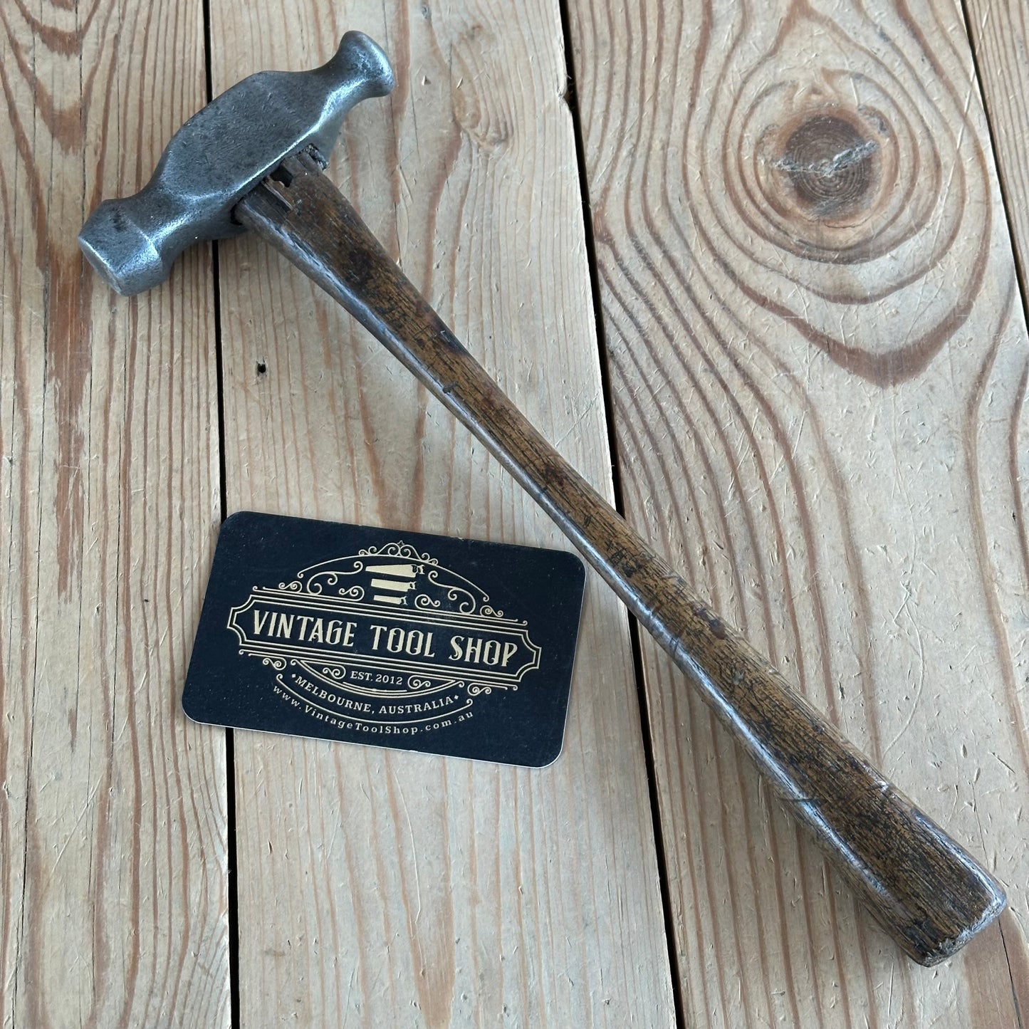 D1866 UNUSUAL! Vintage metalworking JEWELLERS Ball peen HAMMER