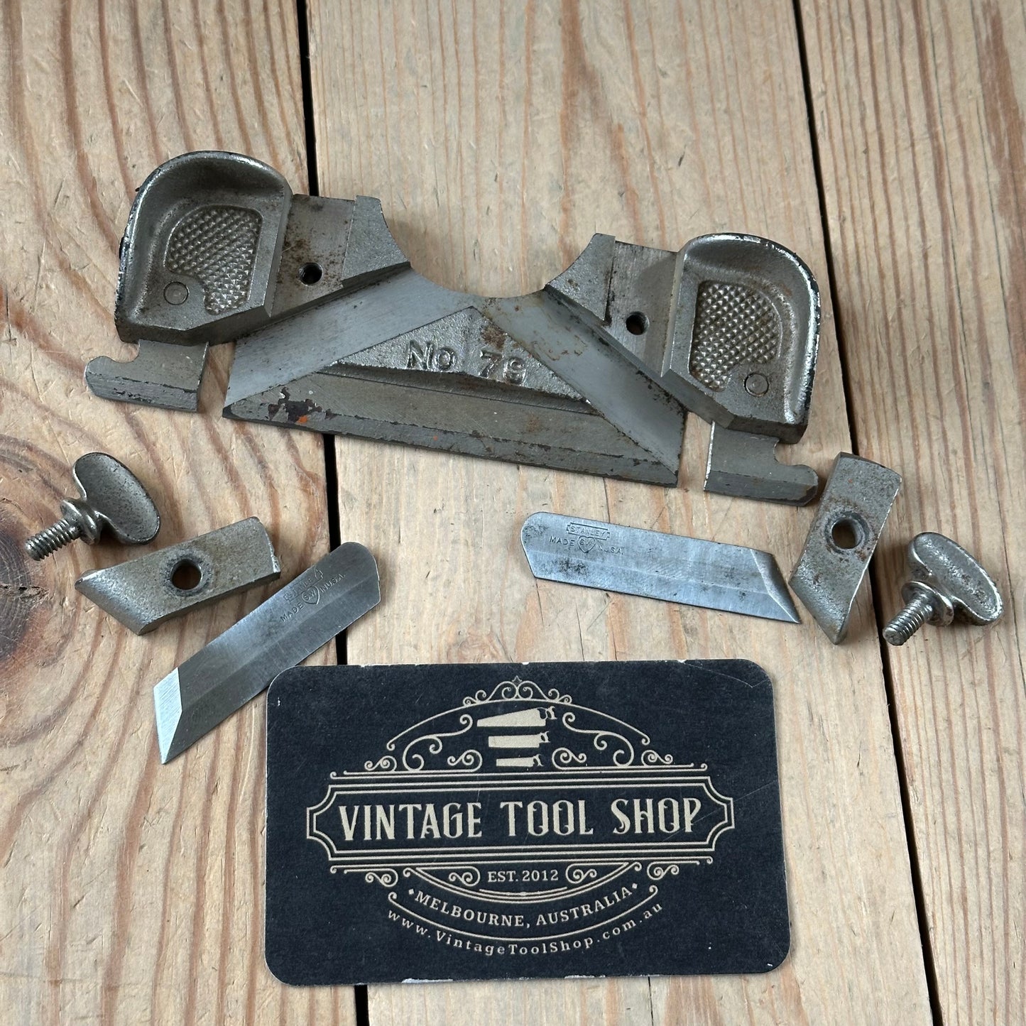 H2525 Vintage STANLEY USA Sweetheart era No.79 Side RABBET Rebate PLANE