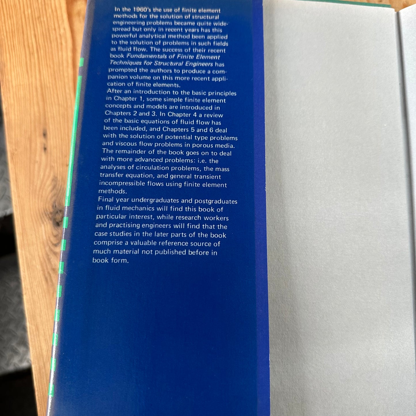 XBN49 Vintage 1977 FINITE ELEMENT TECHNIQUES FOR FLUID FLOW BOOK by J.J.Connor &  C.A.Brebia