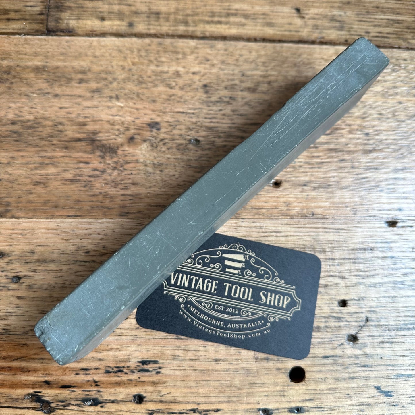 A385 Vintage rare 8” GREEN German THURINGIAN slate Razor HONE sharpening stone waterstone