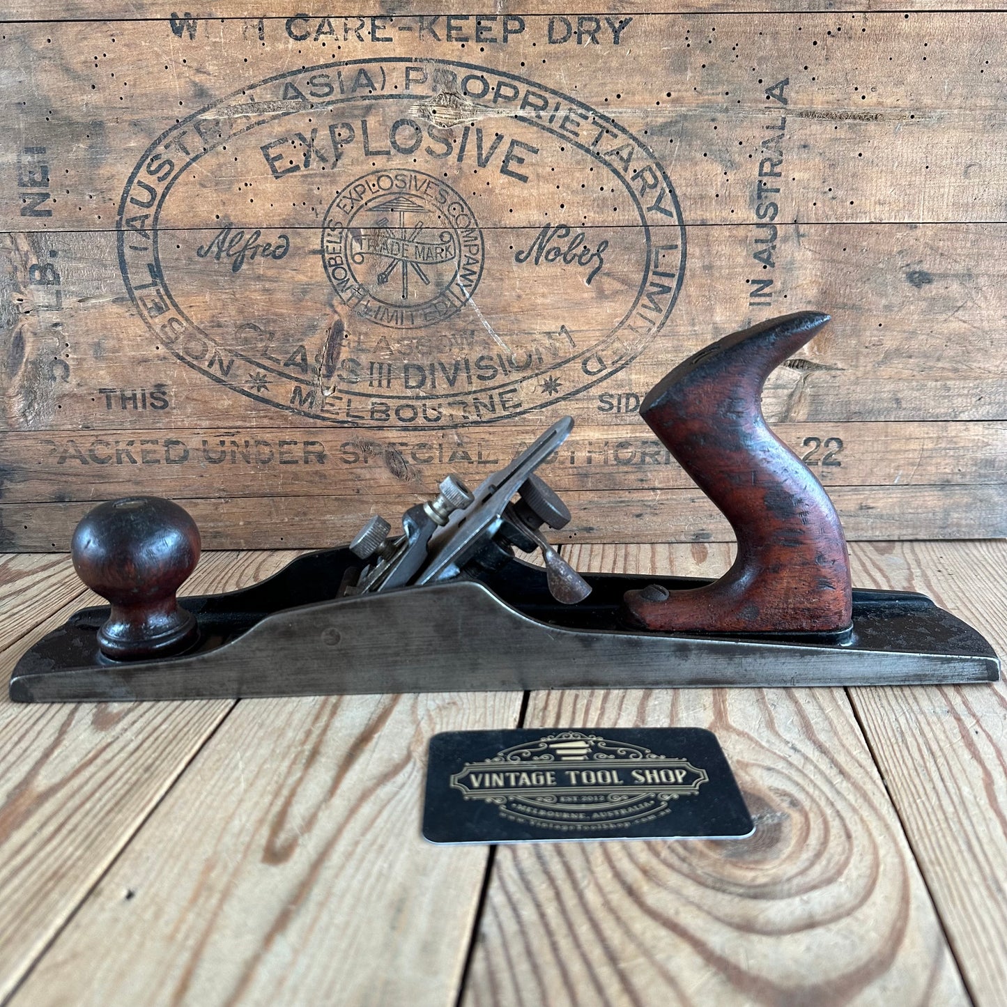 H172 Vintage SARGENT No:714 stay set jack PLANE with Mahogany handles