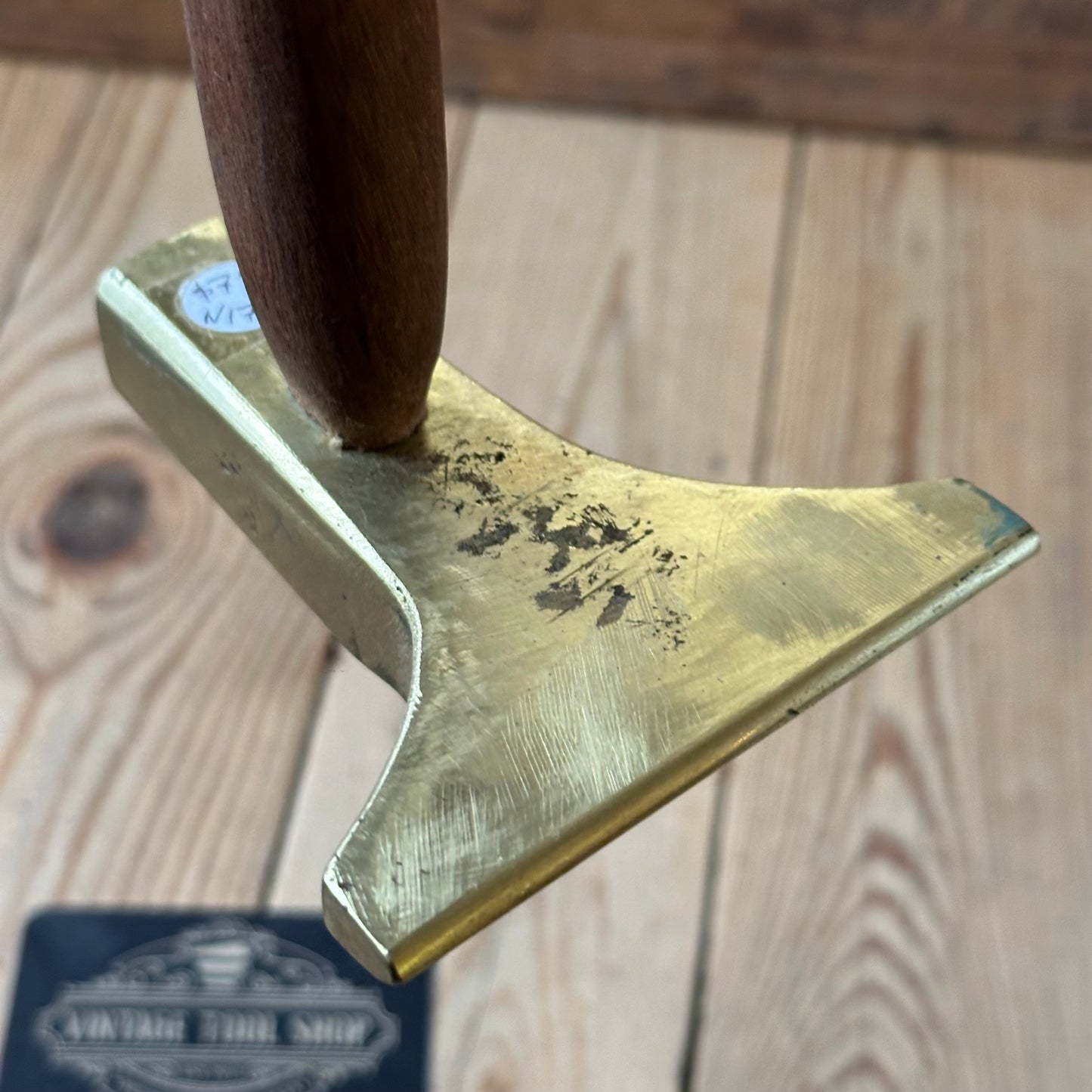 N1797 COOL! Vintage BRASS VENEER HAMMER