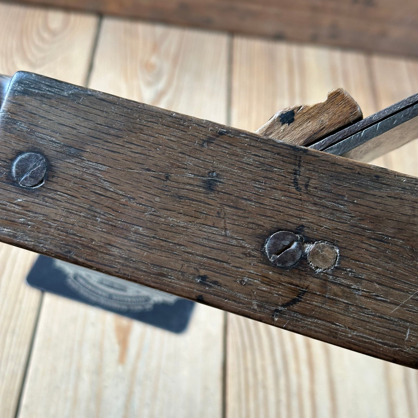 Y1538  Antique FRENCH Wooden PLANE display
