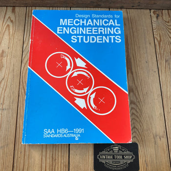 XBN140 Vintage 1991 BOOK Design Standards for MECHANICAL ENGINEERING STUDENTS by STANDARDS AUSTRALIA 3rd editiom