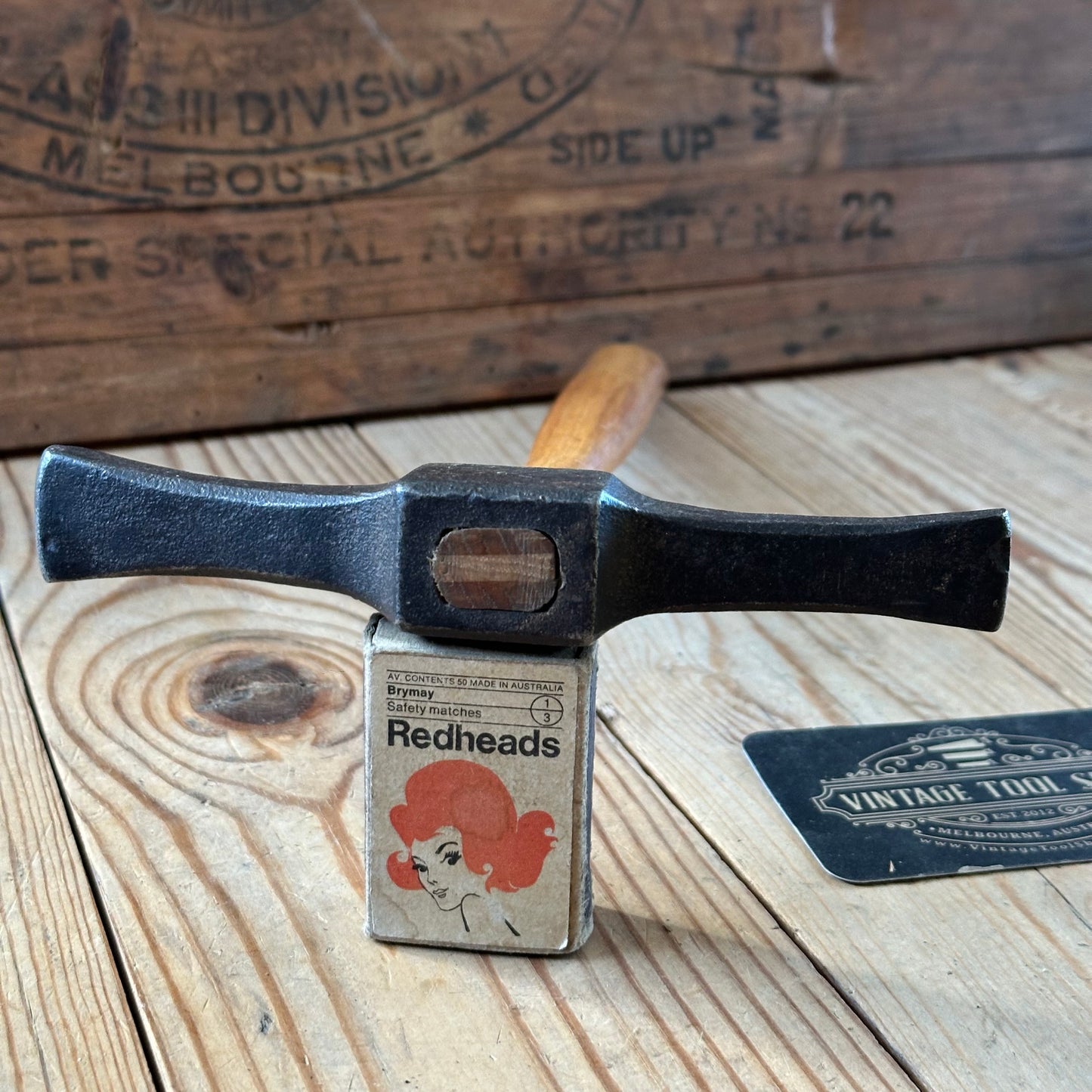 D1832 Vintage DOUBLE FACE Metalworking HAMMER