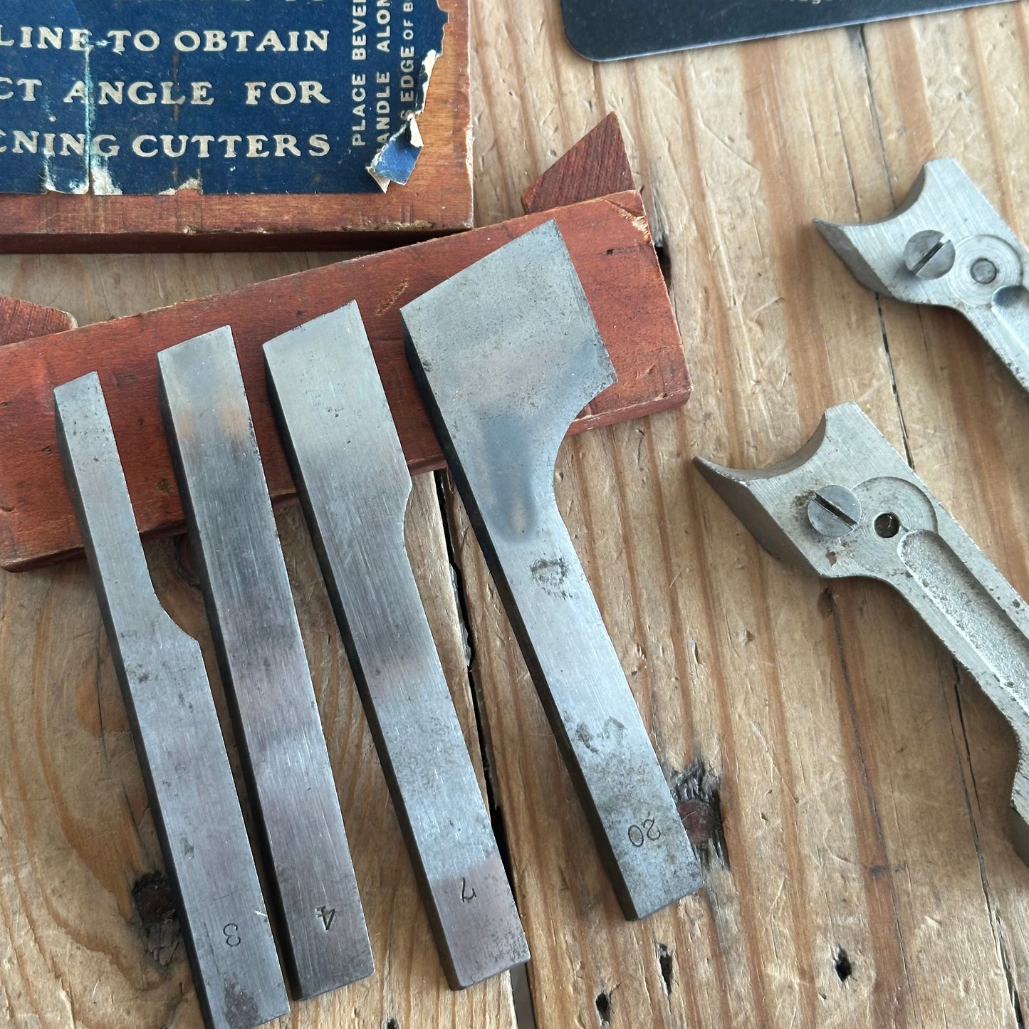 RARE! H2368 Vintage STANLEY USA No.444 Dovetail Tongue & Groove PLANE with cutters IOB