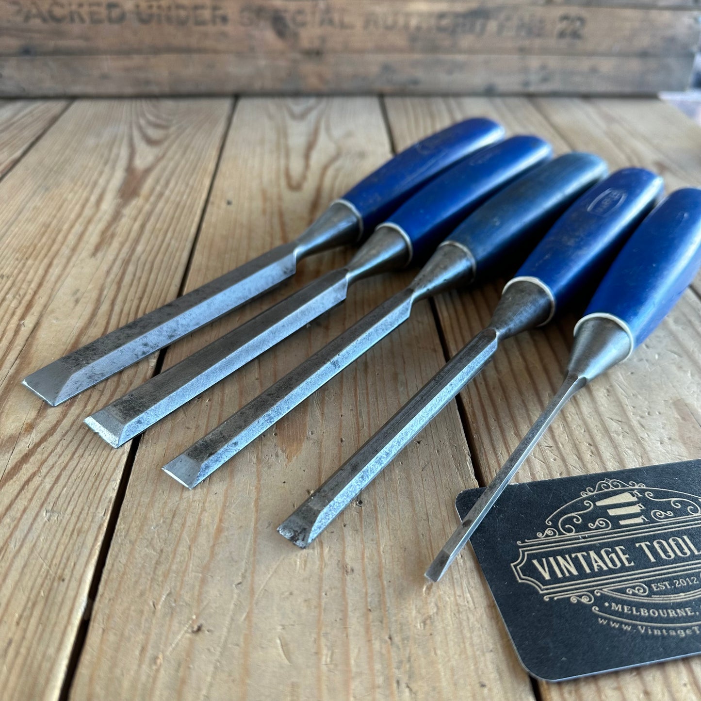 T10044 Vintage MARPLES Bevelled CHISELS