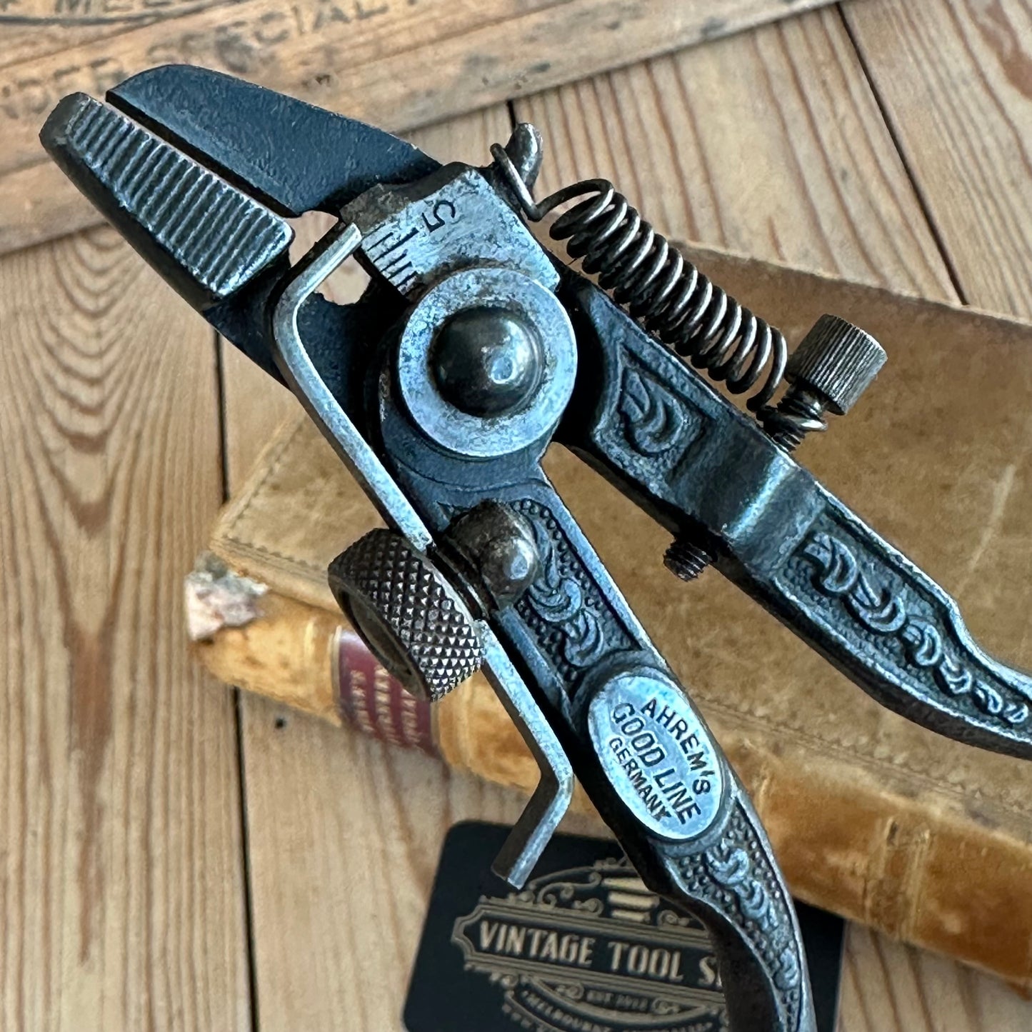 N1530 Vintage AHREM’S GOODLINE Germany ORNATE SAW SET Pliers