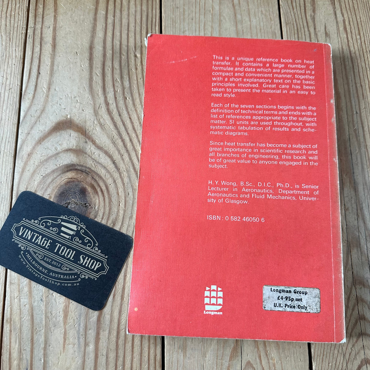 N2013 Vintage BOOK HEAT TRANSFER for ENGINEERS by H.Y.Wong