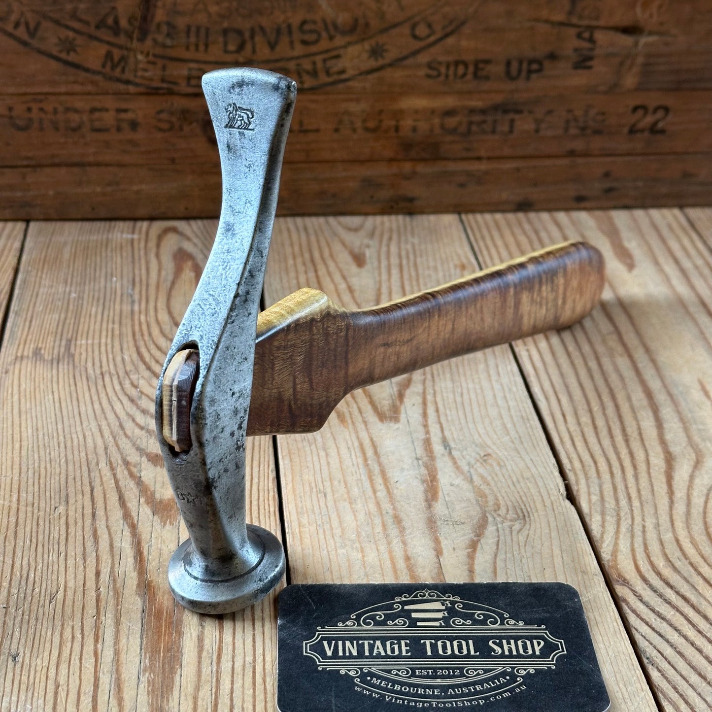 Y1954 Antique FRENCH Cobblers HAMMER Napoleons Hat with a custom GIDGEE  handle