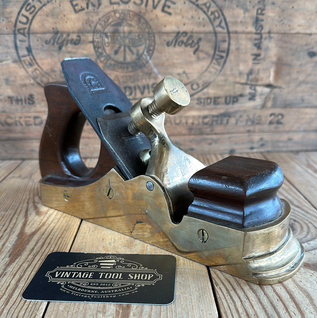 N718 GORGEOUS! Antique GUNMETAL SCOTTISH Style infill SMOOTHING plane