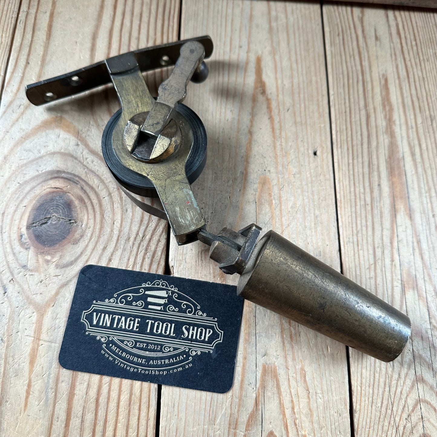 H2472 Vintage CHESTERMAN England War Department Brass TANK DIPPING  measuring TAPE