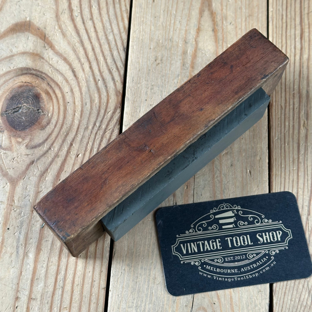 A402 GREEN! Vintage German Thuringian SLATE Razor BARBER HONE waterstone
