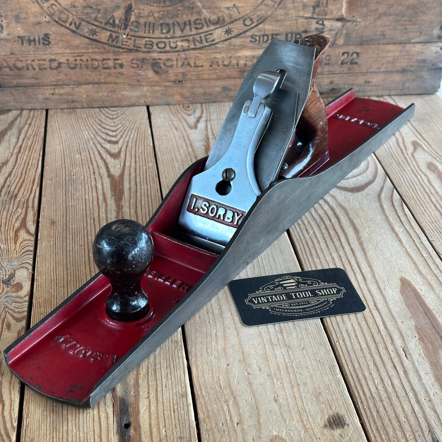 SOLD. N865 SCARCE! Vintage I.SORBY S7 England jointer PLANE