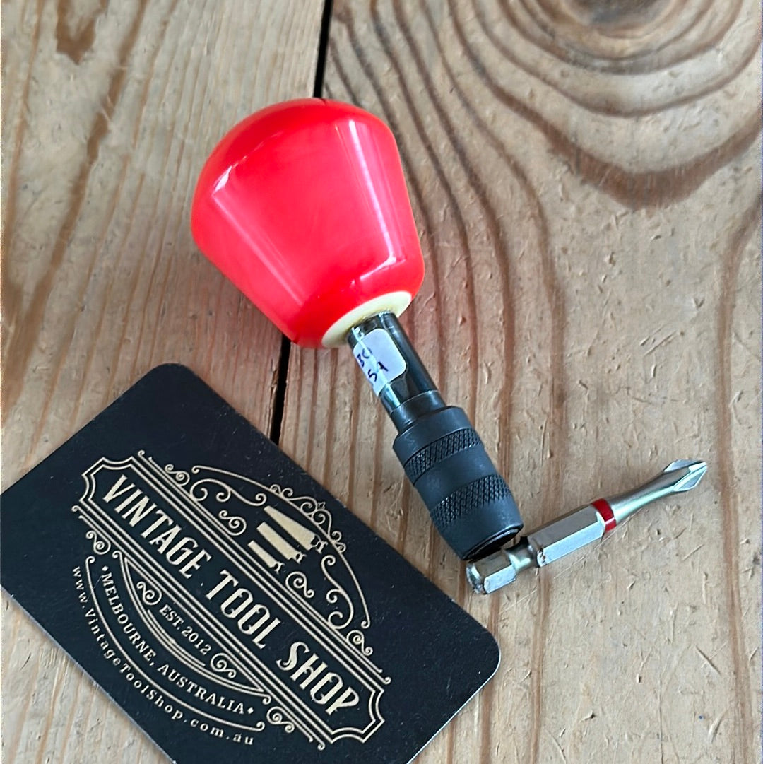 TR154 Repurposed Red No.3 POOL BALL HEX TIP DRIVER by Tony Ralph