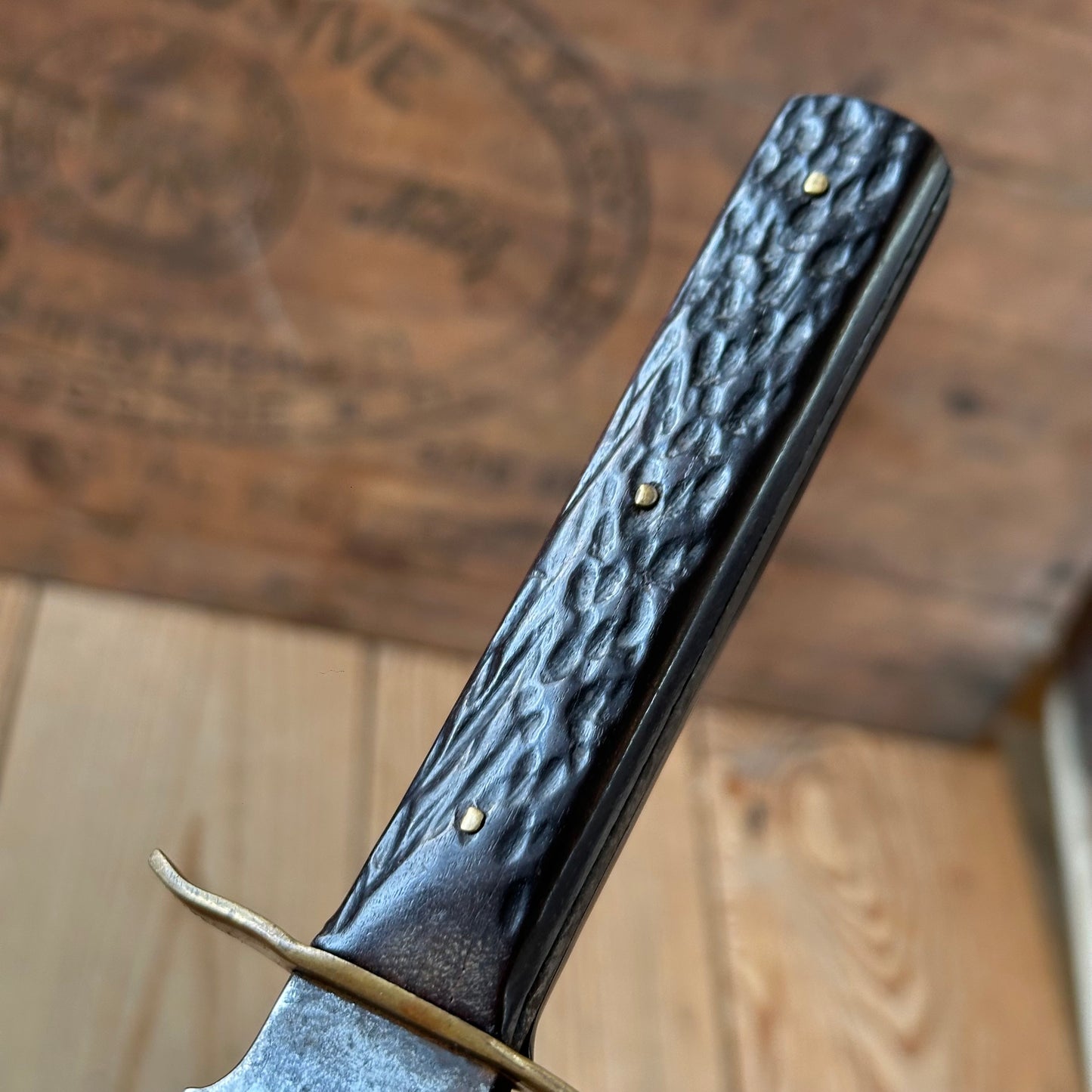 K60 Vintage Original German BOWIE KNIFE in leather sheath